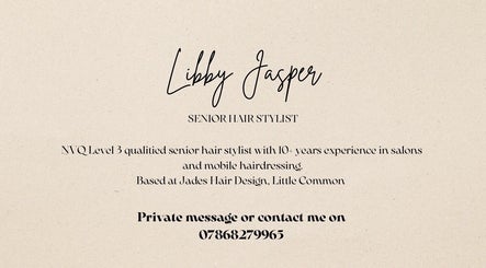 Libby Jasper Senior Hair Stylist