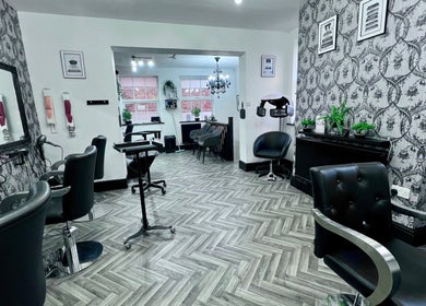 Elegant salon interior at The Little Hair & Beauty Studio, Newark, England, GB featuring modern decor.