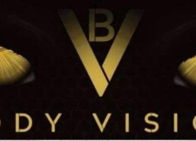 Bodyvision logo featuring bold, golden 'BV' design in Old Colwyn, Wales, GB.