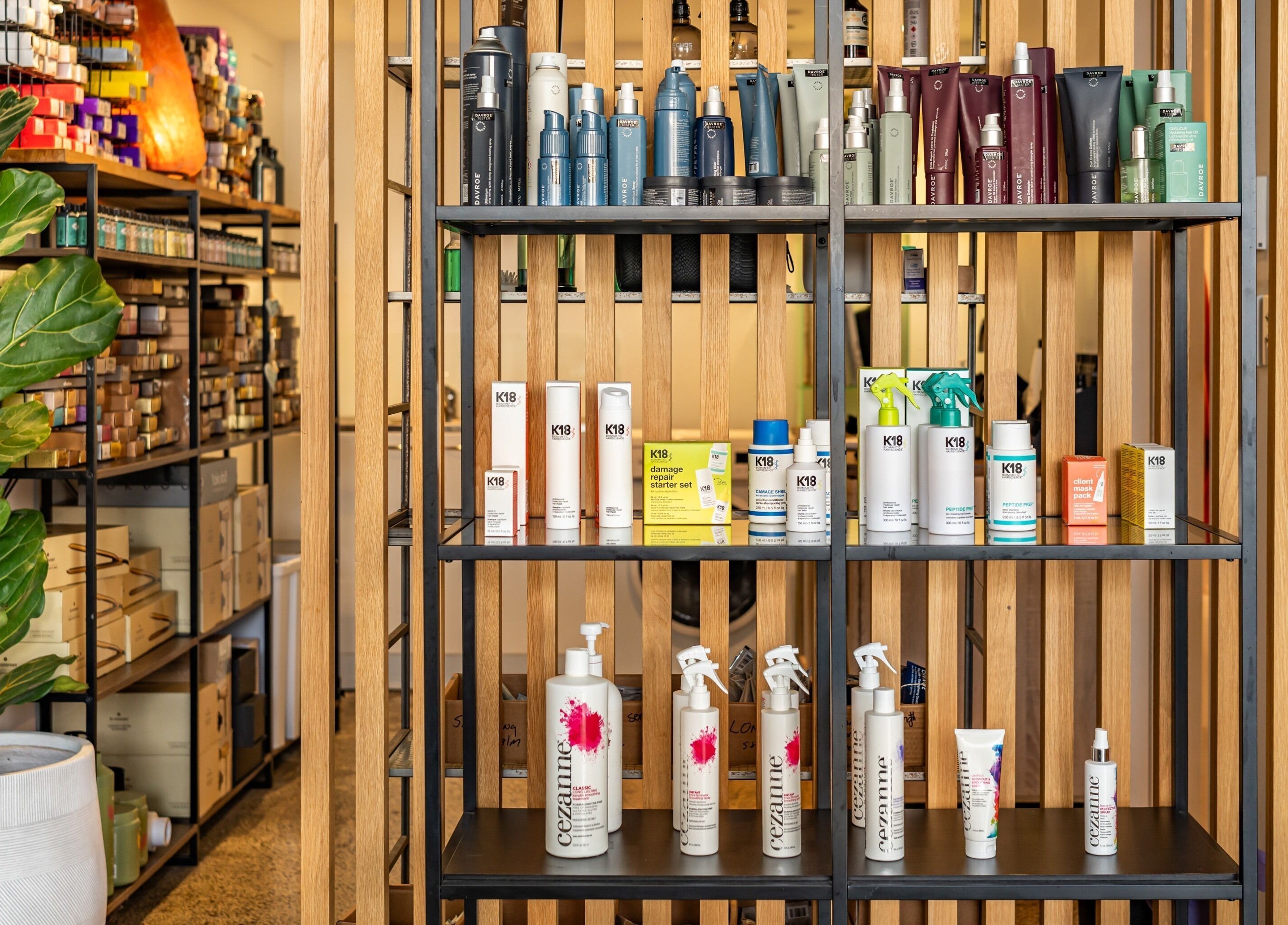 Elegant product display at The Colour Bar, Auckland, Auckland, NZ showcasing premium hair care items.