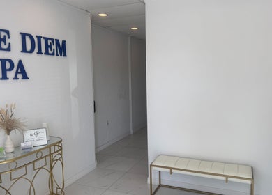 Elegant spa entrance at Tension Release Therapy, Fort Myers, Florida, US, featuring modern decor and welcoming vibes.