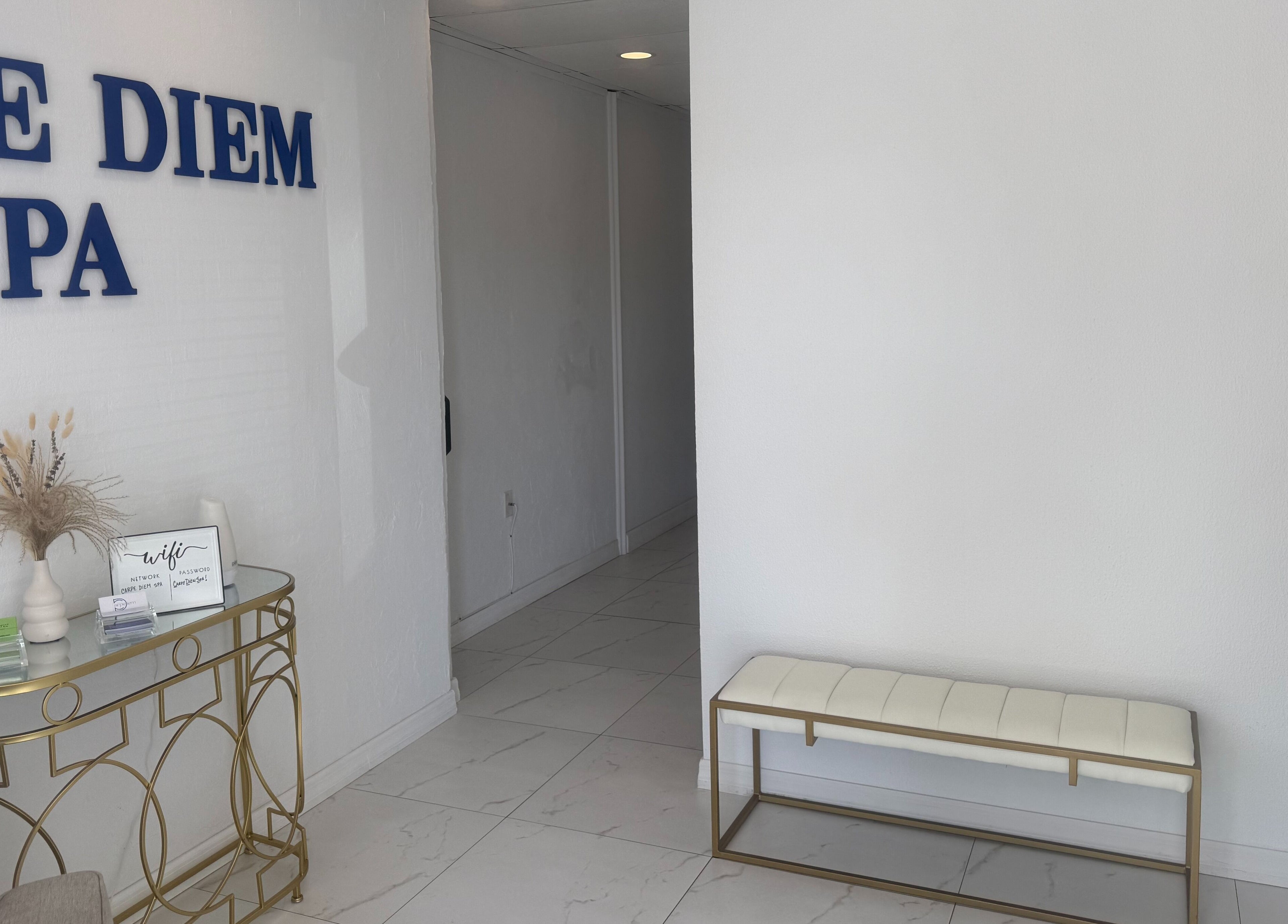 Elegant entryway at Tension Release Therapy – Massage in Fort Myers, FL with modern decor.