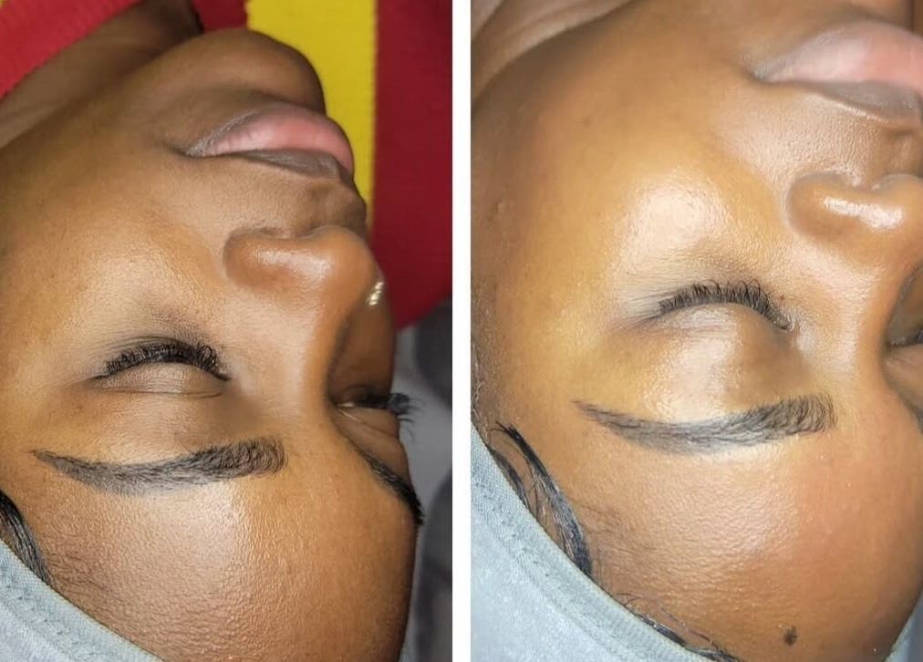 Before and after eyebrow treatment at Comfort Zone Spa, Bridgetown, Saint Michael, BB.