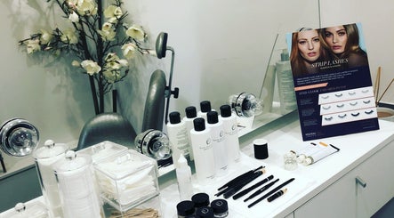 Beauty setup at Dawn Donovan Beauty & Aesthetics, village, England, GB, featuring beauty products.