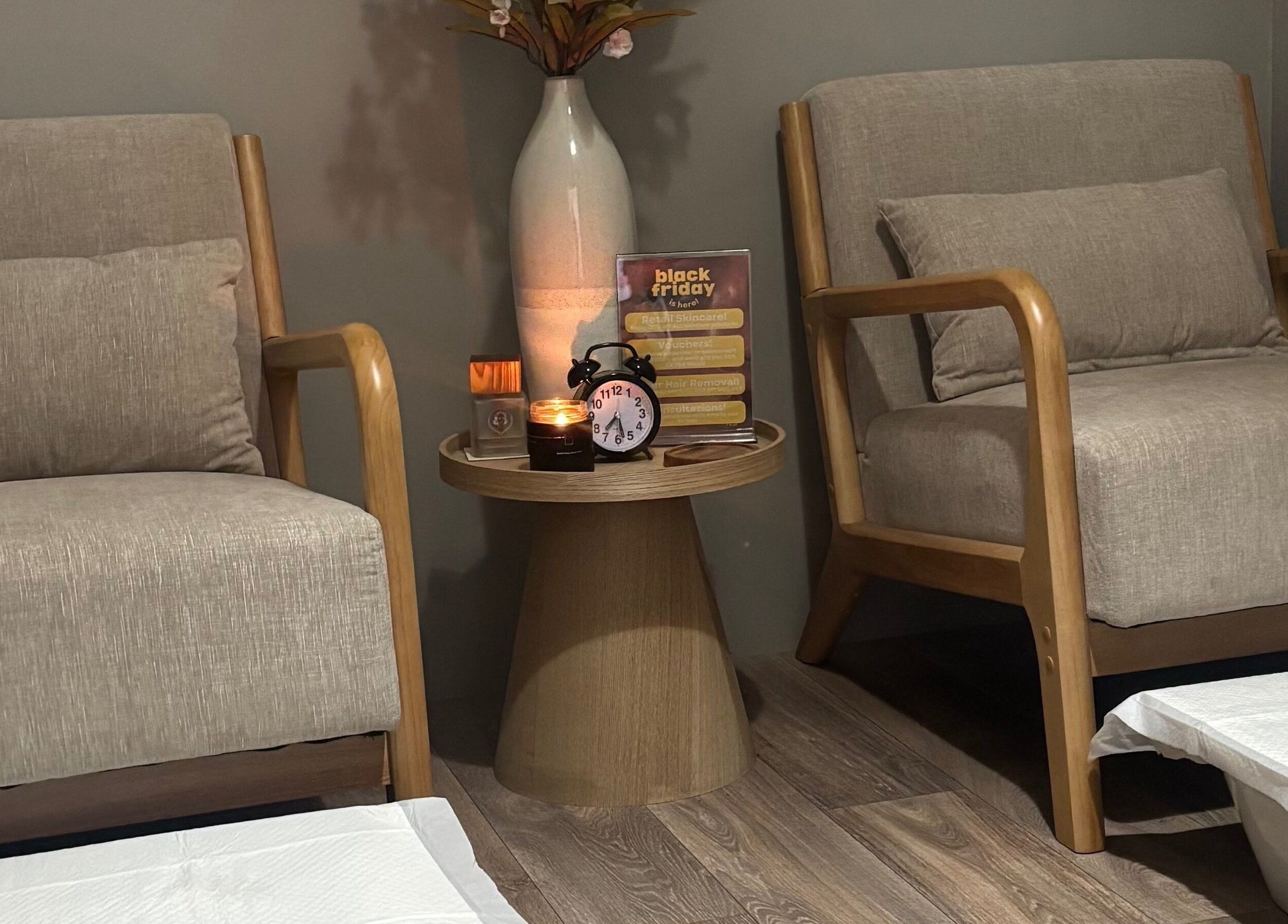 Comfy seating and ambiance at RosyTouch Aesthetics Ceres in Ceres, Western Cape, ZA.