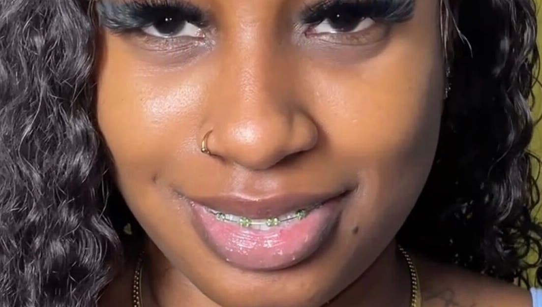 Close-up of a model showcasing styled lashes at iLashanty, Kingston, St. Andrew Parish, JM.