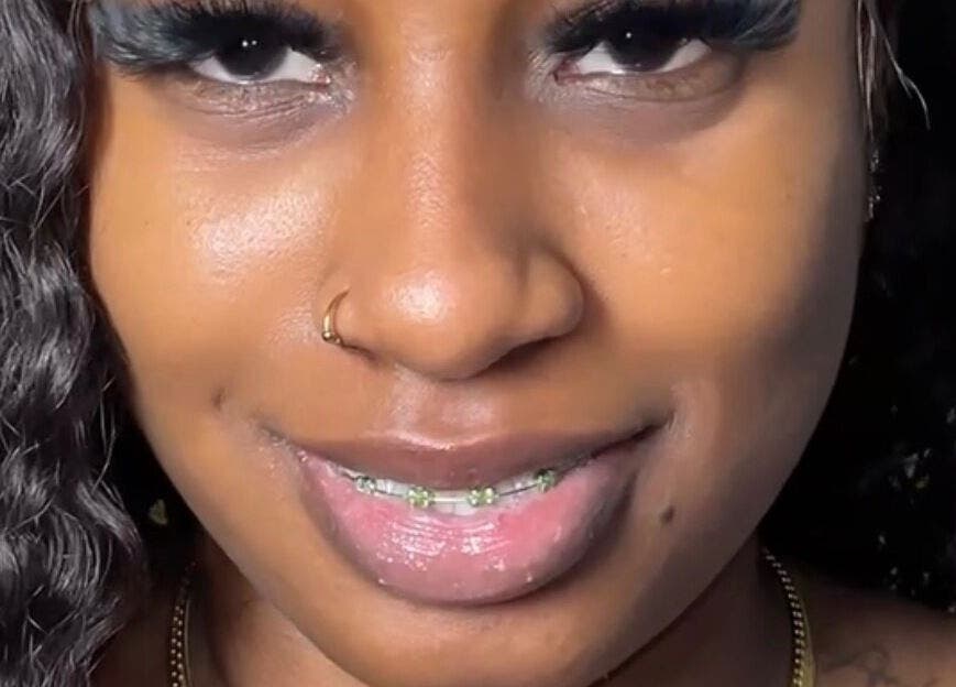 Close-up of a model showcasing styled lashes at iLashanty, Kingston, St. Andrew Parish, JM.