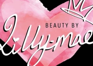 Beauty by Lilly Mae logo featuring a pink heart, located in Stanton Hill, England, GB.
