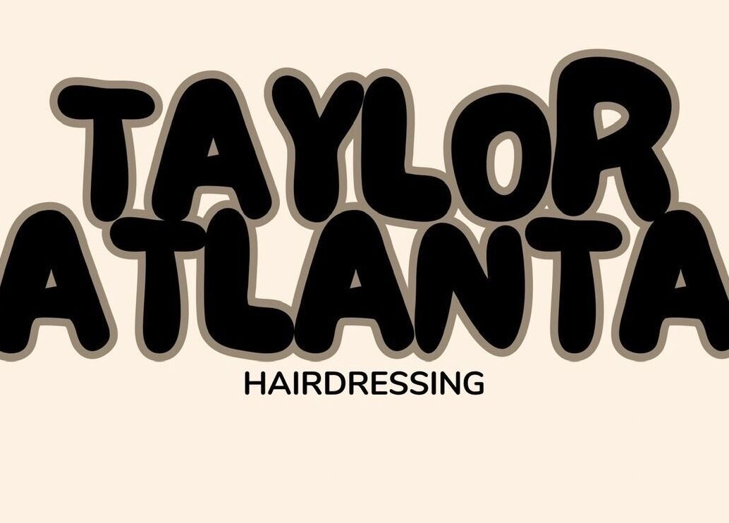 Logo of Taylor Atlanta Hair, a hairdressing venue in Glasgow, Scotland, GB, featuring bold typography.