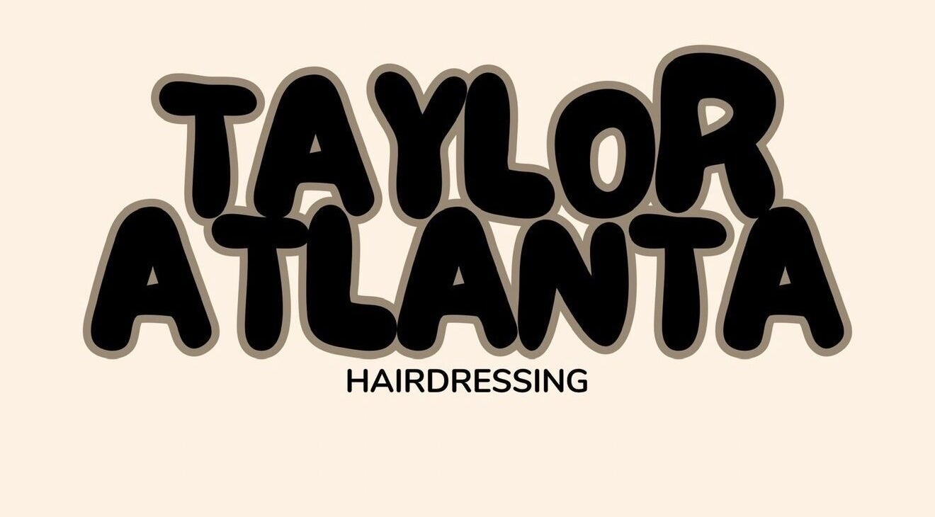 Logo of Taylor Atlanta Hair, a hairdressing venue in Glasgow, Scotland, GB, featuring bold typography.