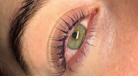 Close-up of styled eyelashes at Betts Beauty, Farington, England, GB enhancing eye beauty.