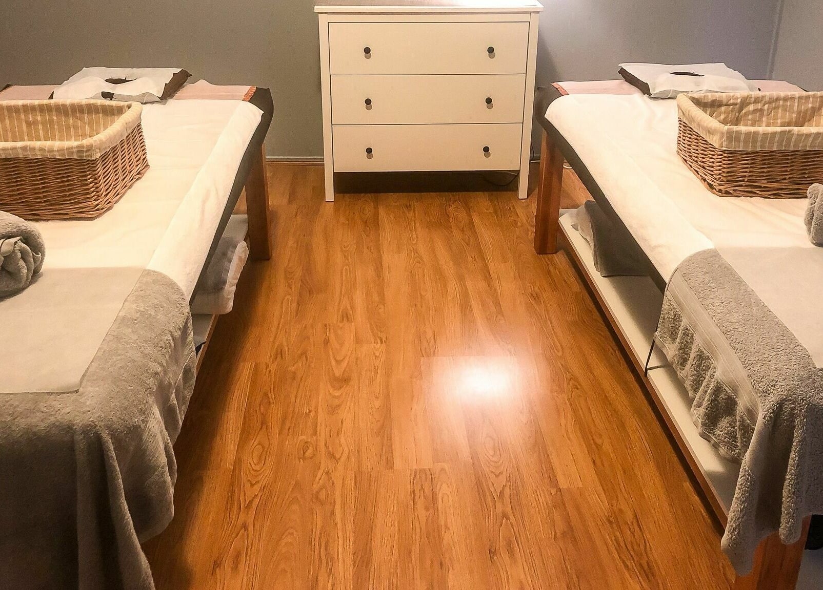 Massage beds in serene setting at Glebe Thai Therapeutic Massage, Glebe, New South Wales, AU.