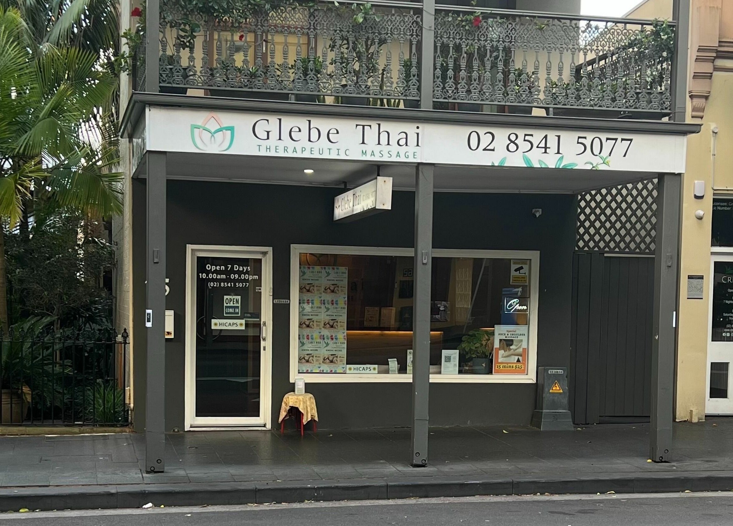 Entrance of Glebe Thai Therapeutic Massage in Glebe, New South Wales, AU, showcasing welcoming exterior.