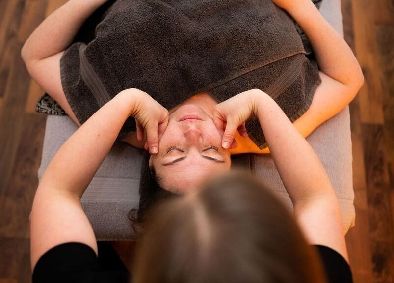 Facial massage at Bethan Owen Complementary Healthcare in Cardiff Bay, Wales, GB.