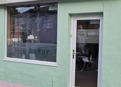 Front view of Kate Darby - Hair Designer, Stoke-on-Trent, England, GB with stylish storefront.