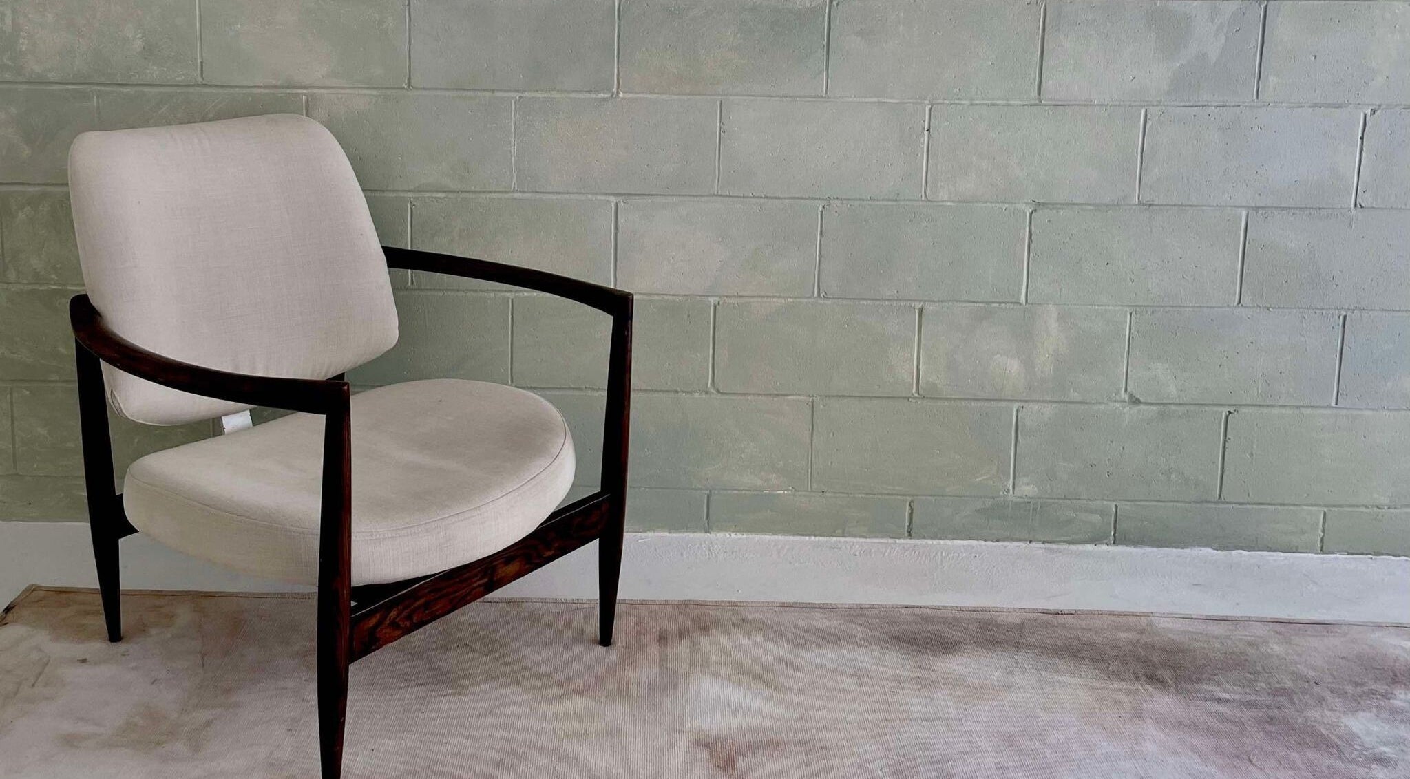 Elegant chair in calming room at Nurture Massage, Byron Bay, New South Wales, AU.