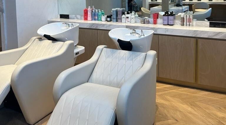 Luxurious salon wash stations at AlSagheer Salon, Doha, Doha Municipality, QA.