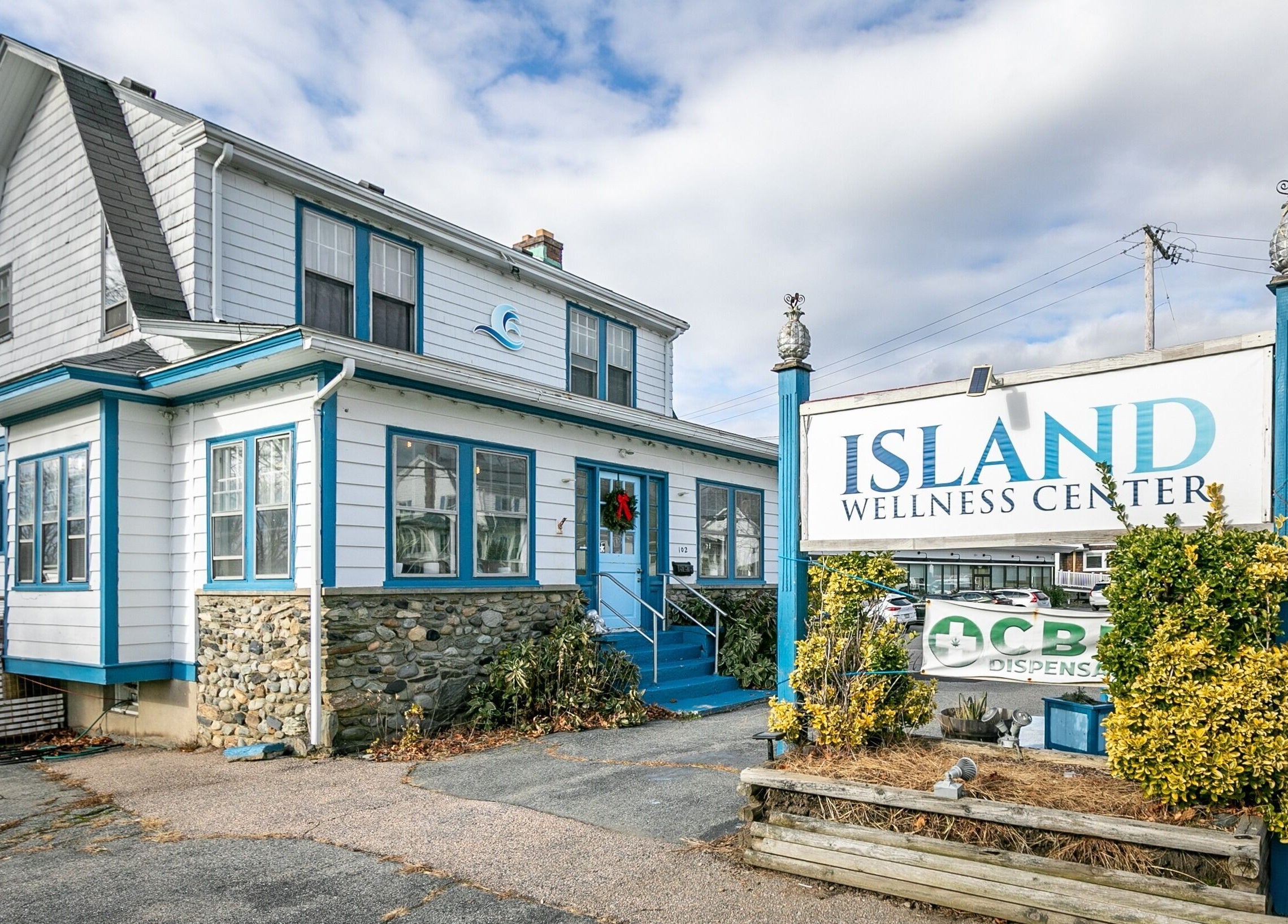 Front view of Middletown wellness center in Middletown, Rhode Island, US, showcasing its serene facade.