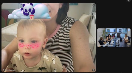 Child with panda filter at Effi Salon, Giv'atayim, Tel Aviv District, IL.