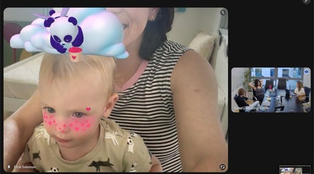 Child with virtual panda filter at Effi Salon, Giv'atayim, Tel Aviv District, IL.