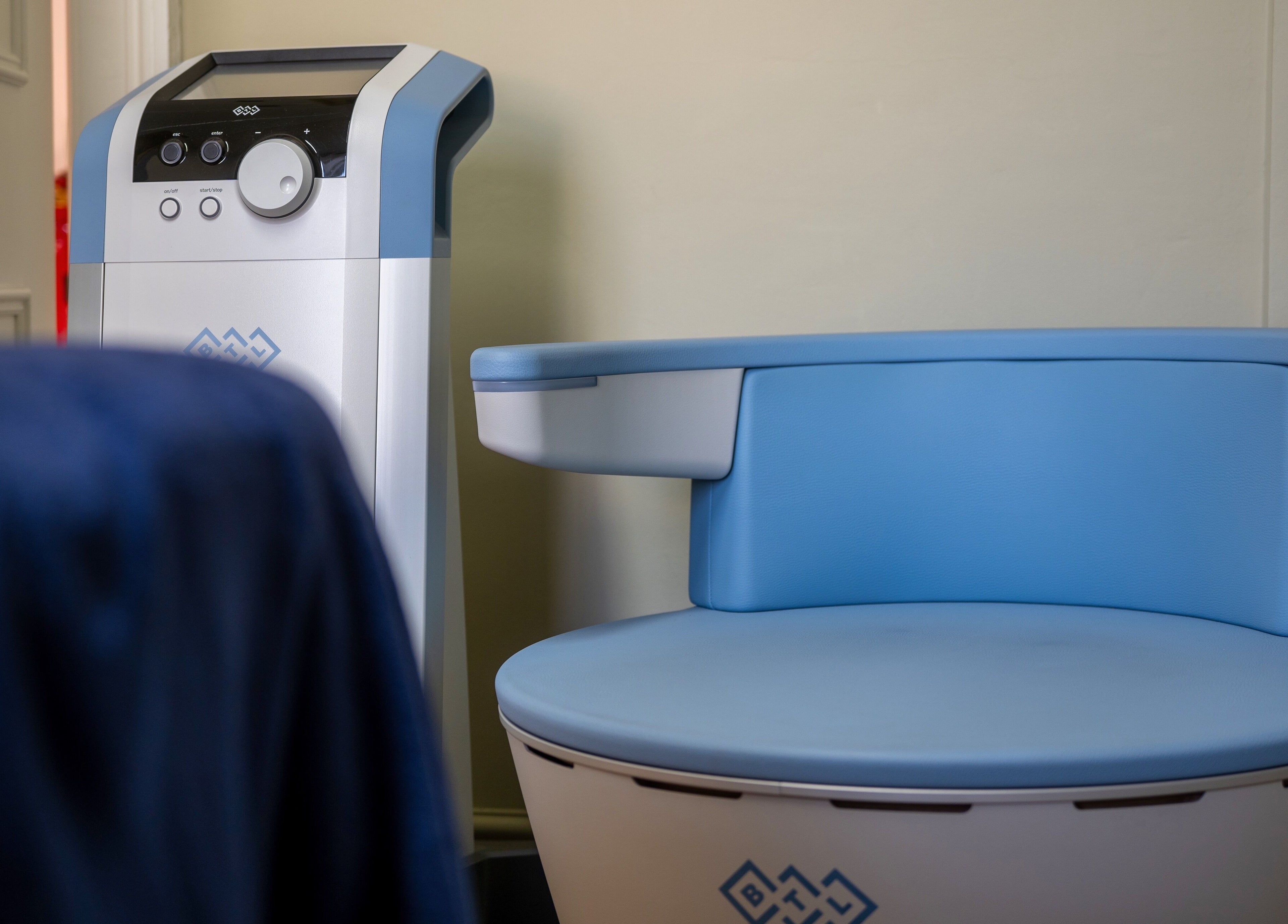 Modern therapy equipment at Reshape Clinic Marylebone, London, England, GB featuring advanced wellness technology.
