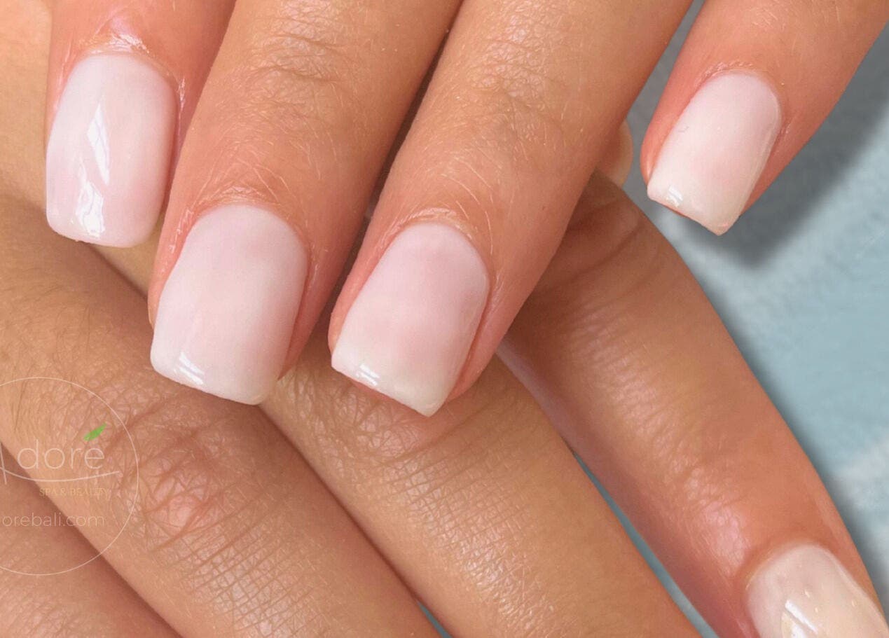 Elegant manicure at Adore Nails & Massage, Bali, Bali, ID, showcasing expertly polished nails.