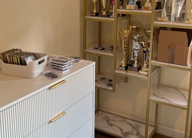 Trophies and lashes at Paulina Kozyra Eyelash&Eyebrow, Loanhead, Scotland, GB beauty studio.