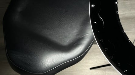 Luxurious black leather chair at Antidote Beauty Space - Caringbah, New South Wales, AU.