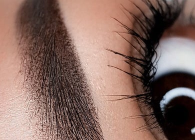 Close-up of expertly shaped eyebrow at Antidote Beauty Space - Caringbah, New South Wales, AU.
