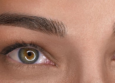 Close-up of well-groomed eyebrows and eyes at Antidote Beauty Space - Caringbah, New South Wales, AU.