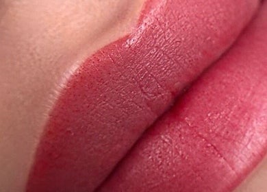 Close-up of perfectly tinted lips at Antidote Beauty Space - Caringbah, Caringbah, New South Wales, AU.