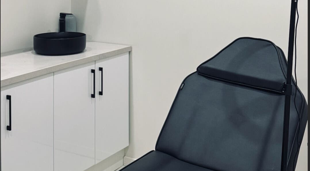 Treatment room at Antidote Beauty Space, Campsie, New South Wales, AU with sleek design and relaxation chair.