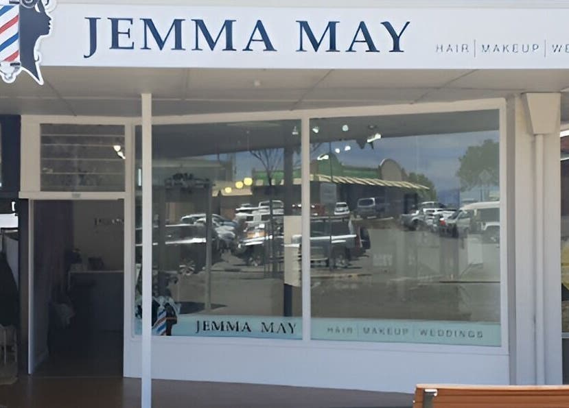 Front view of Jemma May beauty shop in Albany, Western Australia, AU, showcasing elegant signage.