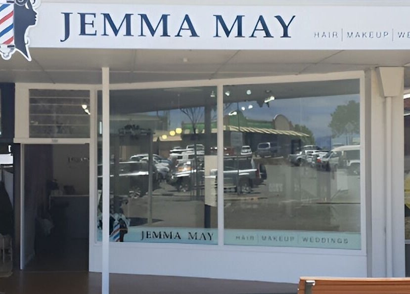 Front view of Jemma May beauty shop in Albany, Western Australia, AU, showcasing elegant signage.