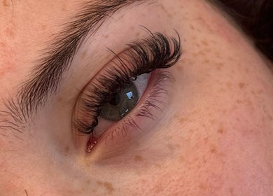 Close-up of eye with elegant lashes from Lashes by Lily in Dreghorn, Scotland, GB.
