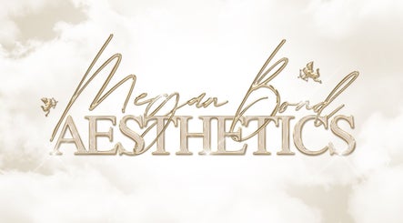 Elegant Megan Bond Aesthetics logo with golden script, Astley Cross, England, GB.