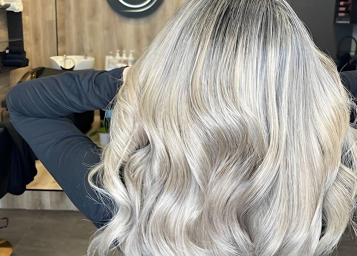 Beautiful wavy blonde hair styled at The Styling Lab by Kali, Oakville, Ontario, CA.