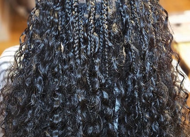 Intricate braiding at MHM Braids Studio, Dublin, County Dublin, IE.