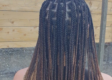 Detailed braided hairstyle at MHM Braids Studio, Dublin, County Dublin, IE.