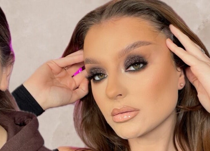 Close-up of flawless makeup at Lux&co Beauty Bar, Cardiff, Wales, GB, showcasing expert artistry.