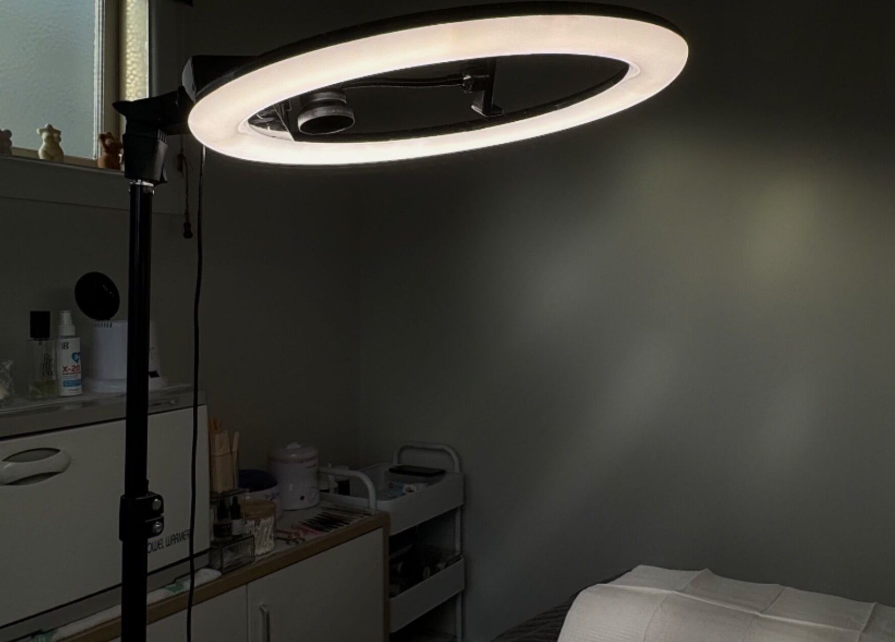 Cozy treatment room at 09 Brows, Auckland, Auckland, NZ with a professional beauty light setup.