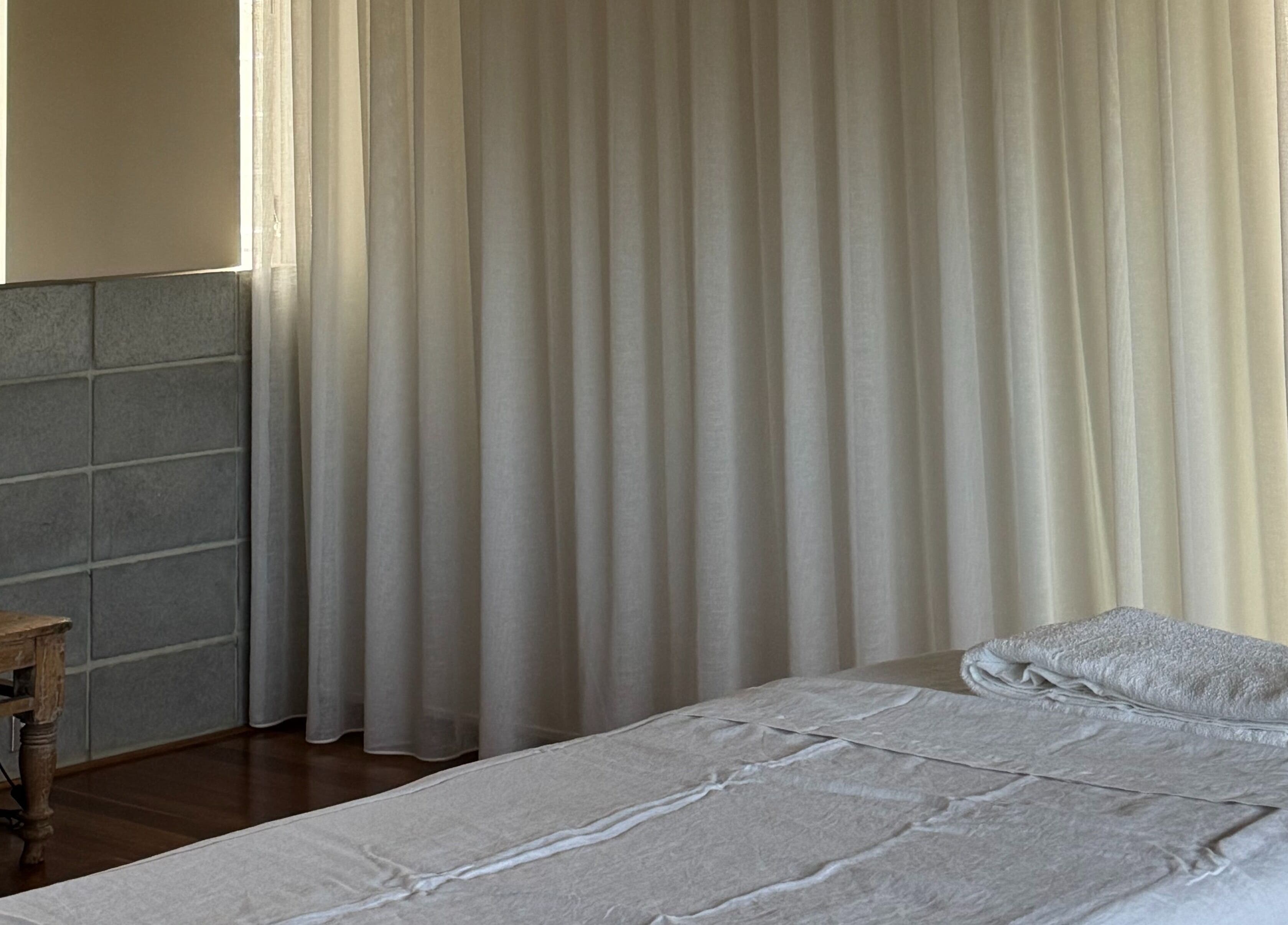 Tranquil massage room at Framework by miranda - Cottesloe Studio, Cottesloe, Western Australia, AU.