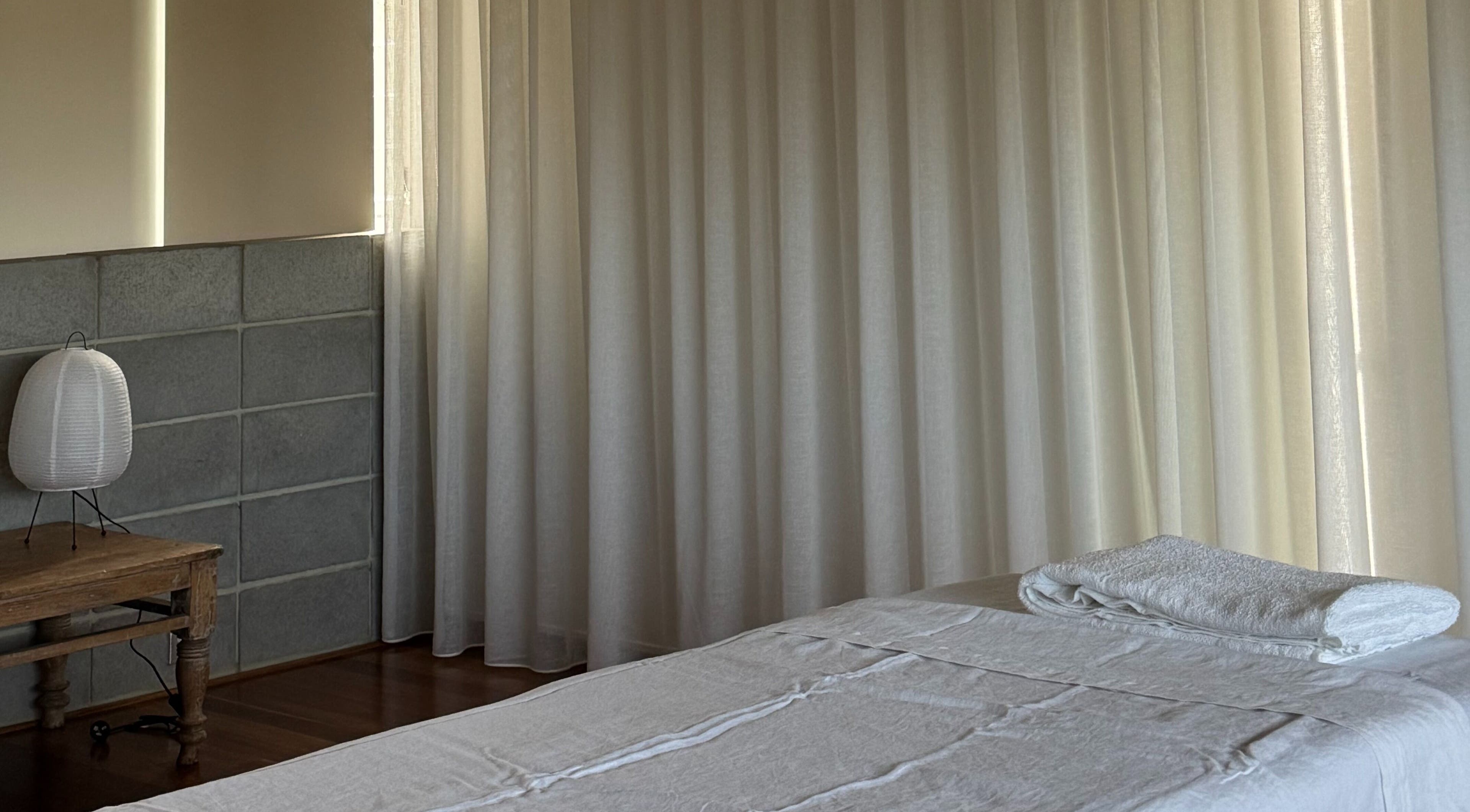 Tranquil massage room at Framework by miranda - Cottesloe Studio, Cottesloe, Western Australia, AU.