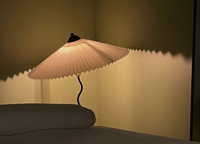 Elegant lamp casts warm glow at Framework by miranda - Sydney studio, Paddington, New South Wales, AU.