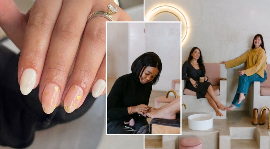 Luxurious nail art and pedicure at Noa Nails & Beauty Lounge, Cape Town, Western Cape, ZA, showcasing expert care.