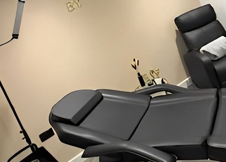 Luxurious spa chair and lamp in By Via, Blackpool, England, GB, offering a tranquil wellness experience.