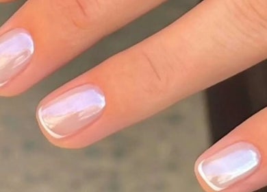 Elegant iridescent nails service at Sweet Escapes Beauty & Wellbeing, Rolleston-on-dove, England, GB.