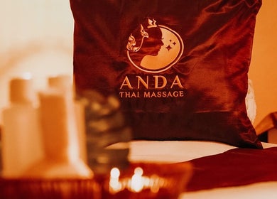 Anda Thai Massage (CBD) in Melbourne, Victoria, AU featuring a luxurious massage pillow and calming decor.