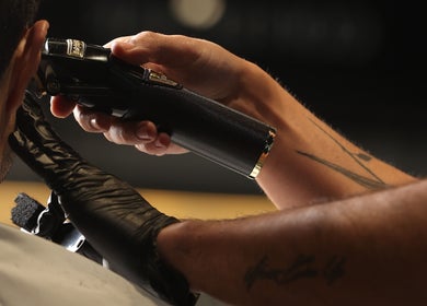 Close-up of haircut at The Hound DXB, Dubai, Dubai, AE showcasing expert grooming techniques.