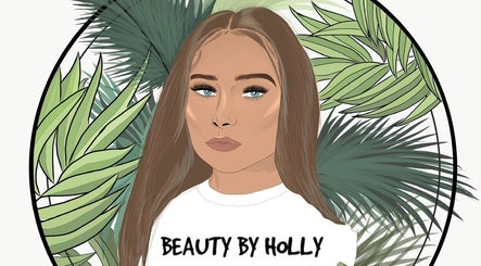 Illustration of a woman with lush leaves, promoting Beauty by Holly in Abberley, England, GB.